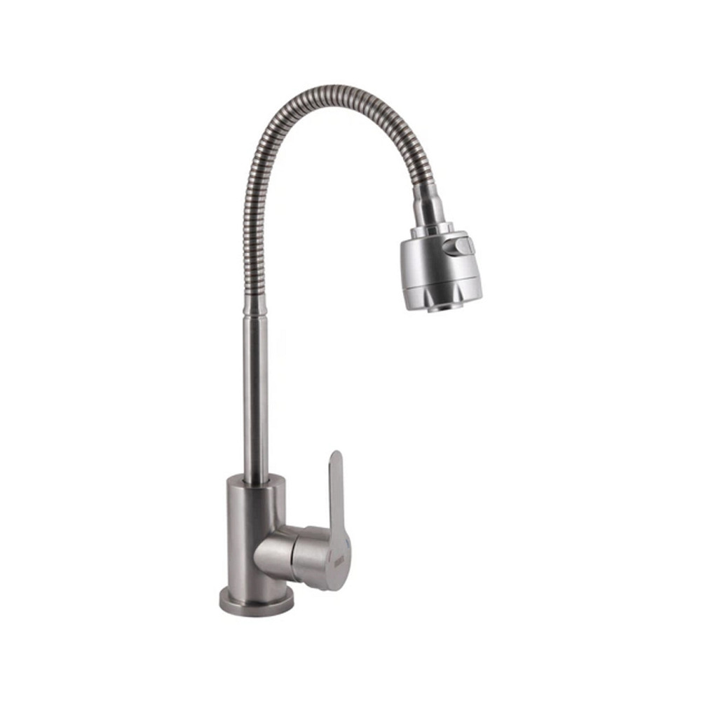 Смеситель для кухни Brinex Pure 015F41 с гибким изливом   Nickel BRIPUR015F41NKL Киев - изображение 1