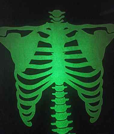 Дитячий комбінезон принт світиться в темряві Скелет на Хелловін розмір S на 110-122 чорний Київ