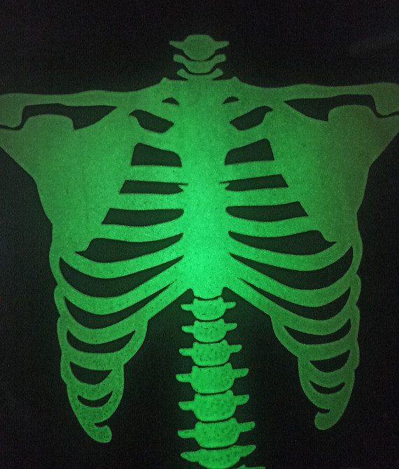 Дитячий комбінезон принт світиться в темряві Скелет на Хелловін розмір S на 110-122 чорний Київ - фото 2