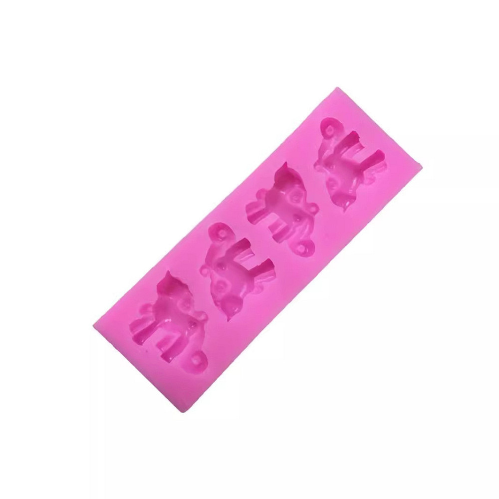 Молд силіконовий Єдиноріг 118 на 37 мм рожевий Київ - фото 3