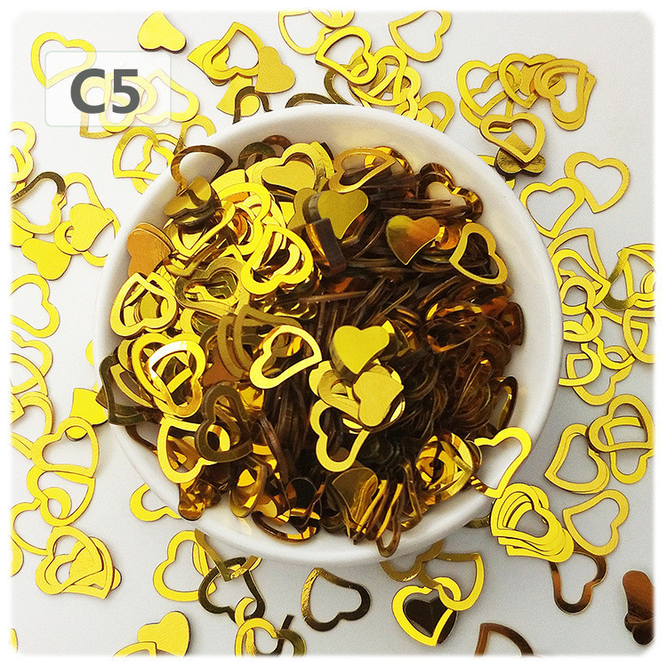 Конфетти Сердечка 15 г золотистый Киев - изображение 1