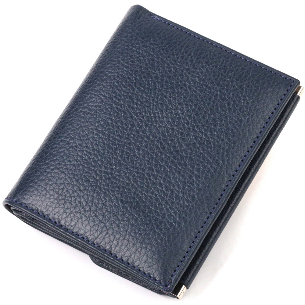 Практичний гаманець для жінок середнього розміру з натуральної шкіри CANPELLINI 21813 Синій Київ - фото 2