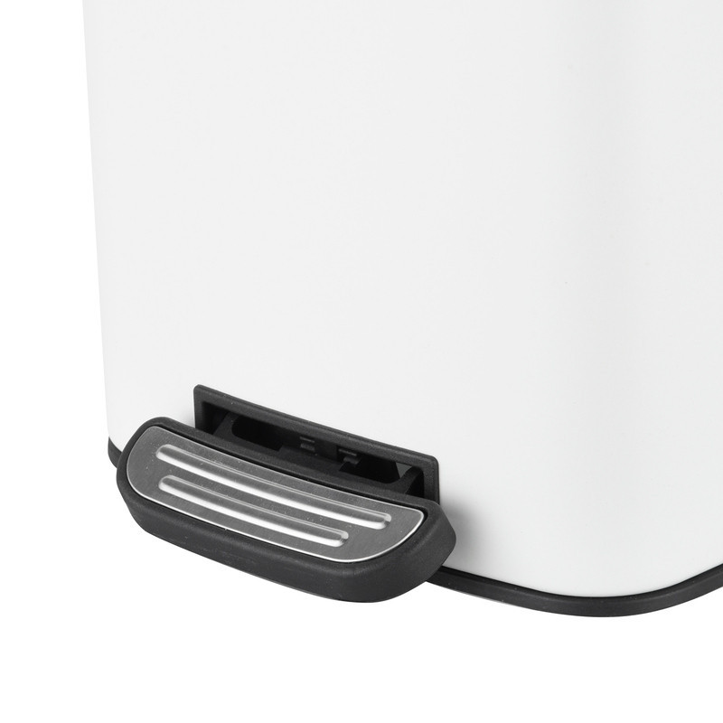 Ведро для мусора с плавным закрытием квадратное Zerix Kubix-TC0106 White 6 л (цвет белый) (ZX6109) Черновцы - изображение 4