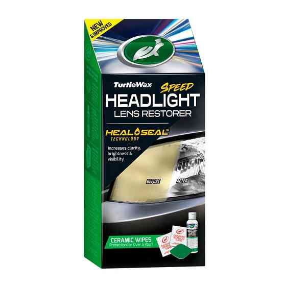 Набір для полірування фар Headlight Lens Restorer Kit Turtle Wax розчин + аплікатор Львів
