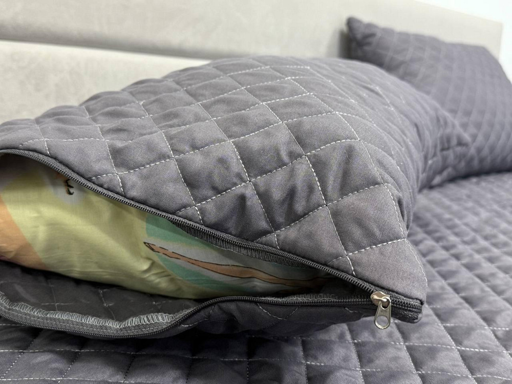 Ecotton Комплект Покривало з подушкою Ecotton 140х205 см антиалергенний сірий Киев - изображение 7