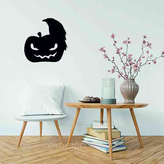 Декоративне настінне Панно «Хелловін - гарбуз і ворон», Декор на стену Київ
