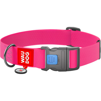 Ошейник для животных WAUDOG Waterproof с QR паспортом пластиковый фастекс XXL розовый (25117) Винница - изображение 1