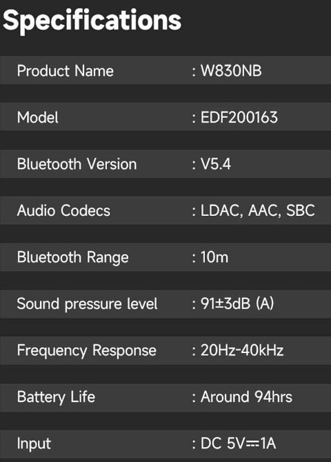 Bluetooth Навушники Edifier W830NB Grey ( Hi-Res, LDAC, ANC, Bt 5.4) Київ - фото 2