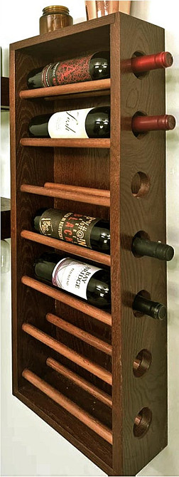 Настінна винна полиця "Кусіро 7" латте Миколаїв - фото 1