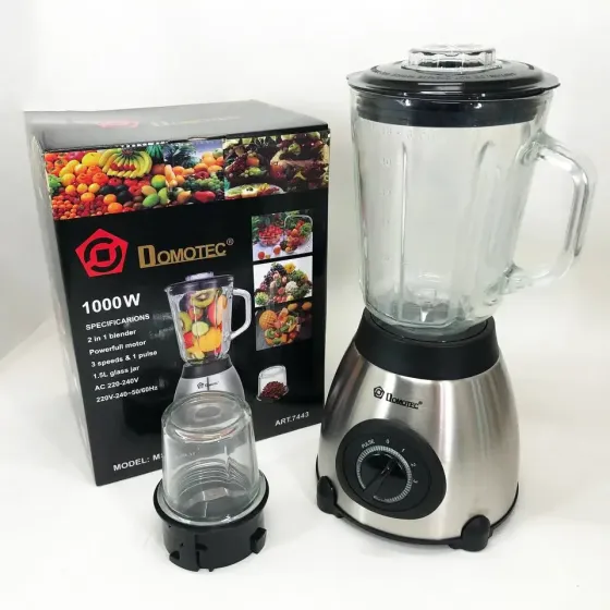 Стаціонарний блендер подрібнювач DOMOTEC MS-6610 1000Вт LED (Сірий) 7443 Київ