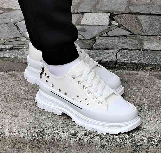 Женские Кроссовки Кеды на Танкетке Белые Слипоны Мокасины на Платформе (размеры: 36,37,38,39,40,41) - 33-2 Днепр