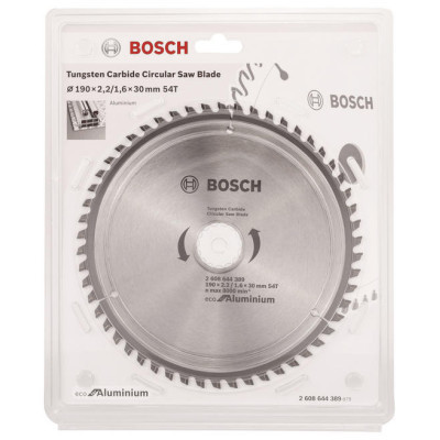 Круг відрізний Bosch Eco for Aluminium 190x2.42/1.6x30мм 54TCG (2.608.644.389) Вінниця - фото 2