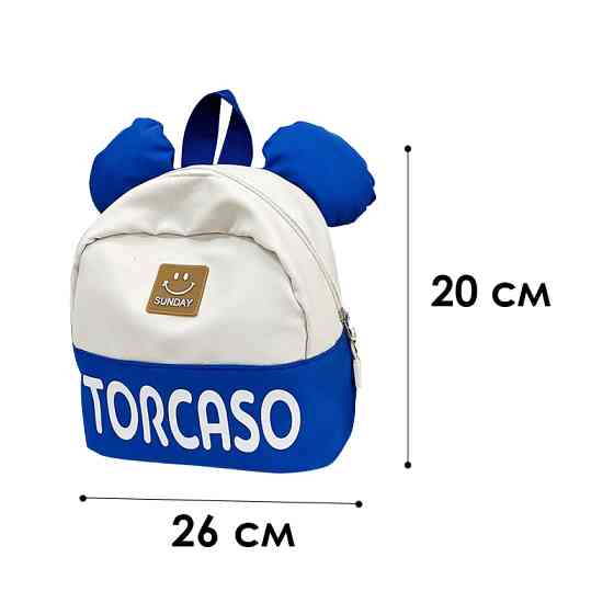 Детский рюкзак TD-620 на одно отделение с ремешком и ушками Blue Киев