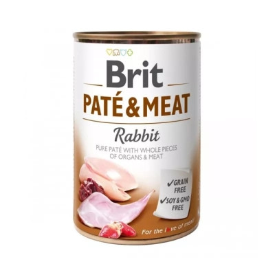 Вологий корм для собак Brit Care Pate and Meat для дорослих собак з кроликом (8595602557455) Вінниця - фото 1