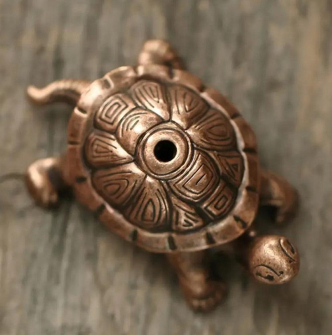 Мідний тримач для благовоній "Червона черепаха ", підставка для ароматичних паличок у стилі Дзен, 1ш Київ - фото 3