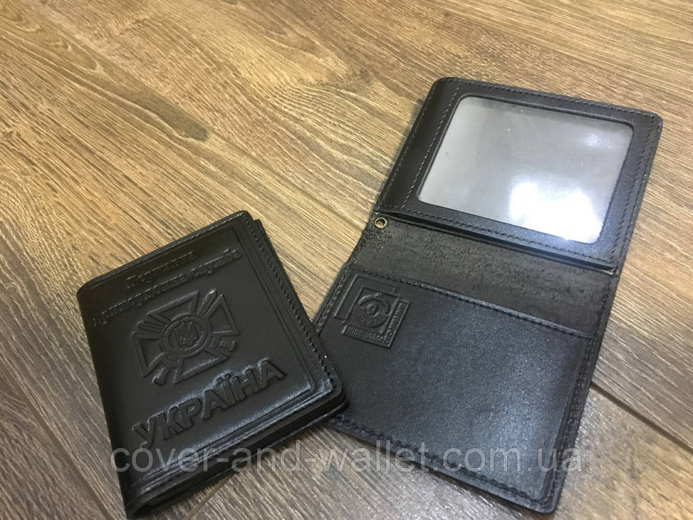 Обкладинка з натуральної шкіри на посвідчення "Державна прикордонна служба" (на книжку) Київ - фото 3