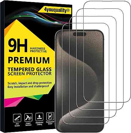 Защитное стекло QSD-4packi15promax прозрачное для iPhone 15 Pro Max 6.7