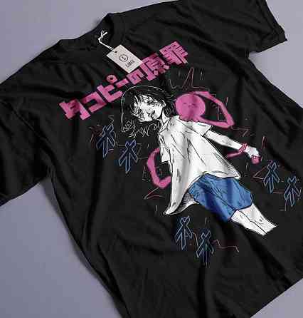 Футболка для мальчика аниме Такопи С Оригинал Син оверсайз (рост от 165 до 180 ) Черний AnimeJ0797m Днепр