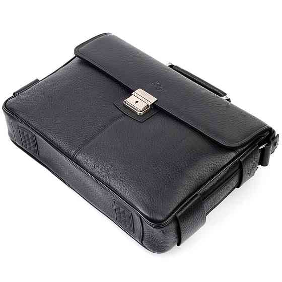 Класичний чоловічий портфель KARYA 20940 шкіряний Чорний Київ