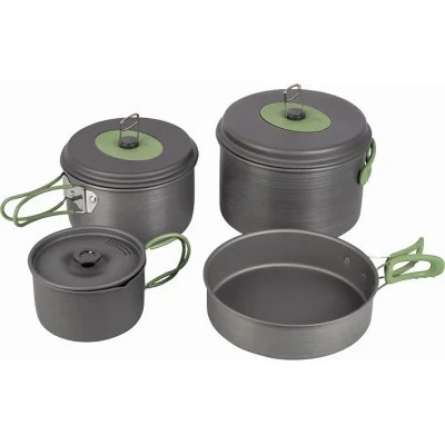 Набір туристичного посуду Bo-Camp Explorer 4 Pieces 21 Hard Anodized Grey/Green (2200241) Вінниця - фото 1