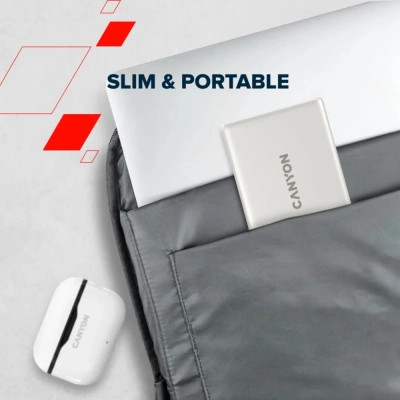 Батарея универсальная Canyon 10000mAh OnPower 511 PD20W Magnetic wireless MagSafe Grey (CNS-CPB511G) Винница - изображение 5