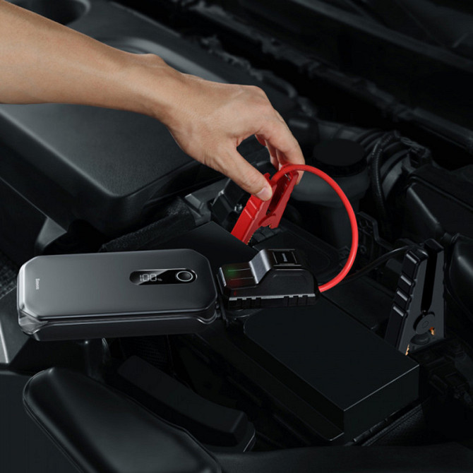 Автомобільне пуско-зарядний пристрій Baseus Super Energy Pro 12000 mAh CRJS03-01 (Чорне) Николаев - изображение 5