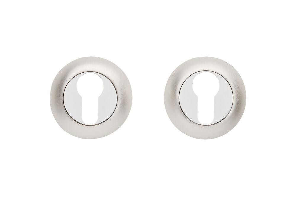 Накладки на циліндр Gavrohe  A5-EH PW/CP білий перлинний/ хром Київ - фото 1