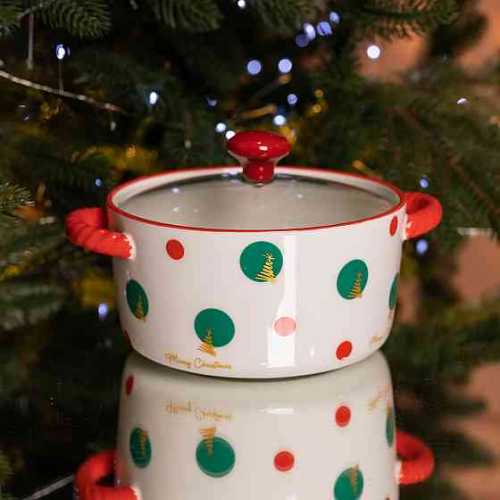 Yiwu Супниця порцелянова Christmas Tree новорічна 800 (мл) з кришкою Yiwu FM-CS-9D Коломия