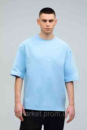 Футболка оверсайз RAY OVERSIZE мужская голубая (U0104M-Sky Blue) 2XL-3XL Киев