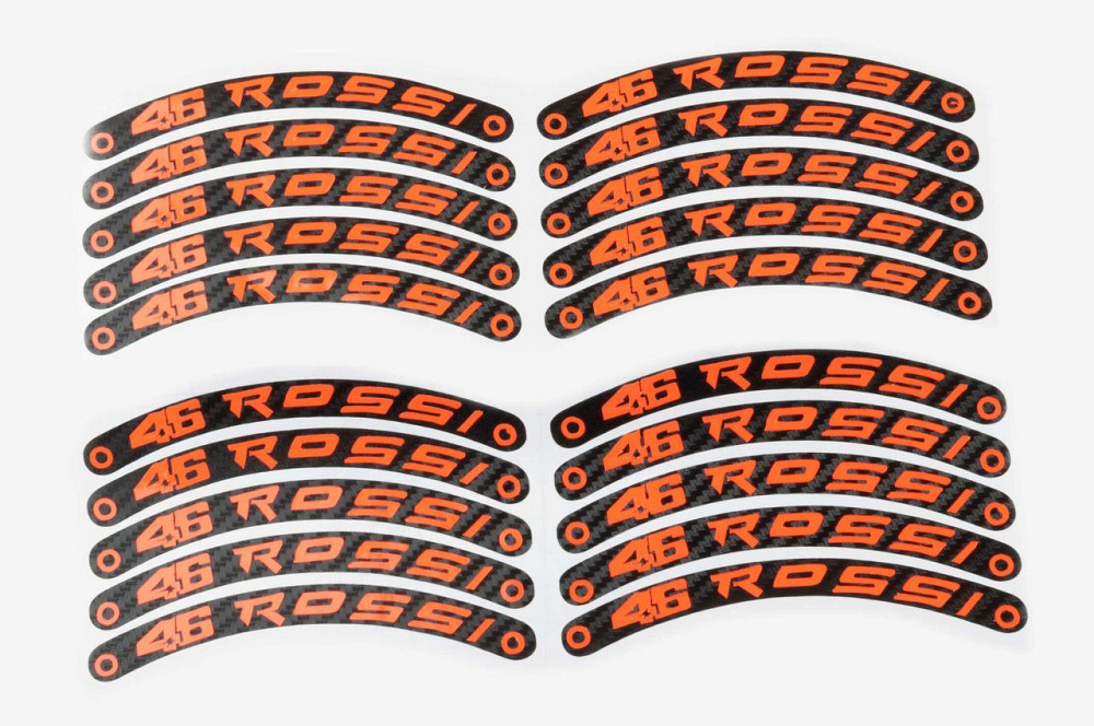 Наклейка на колесо декор 46 ROSSI, 10шт (красная) (#6059) Мукачево - изображение 1