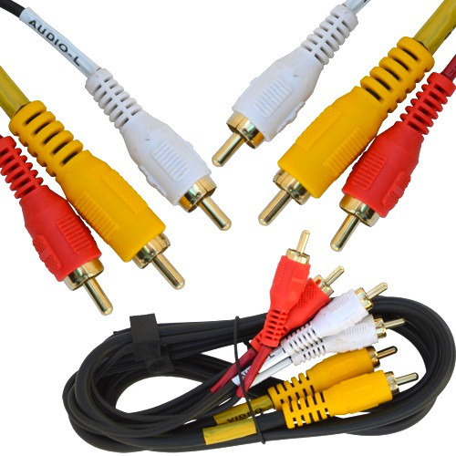 Шнур з'єднувальний 3RCA х 3RCA, діам.-3+6+3мм, 1,2 м Полтава - фото 1