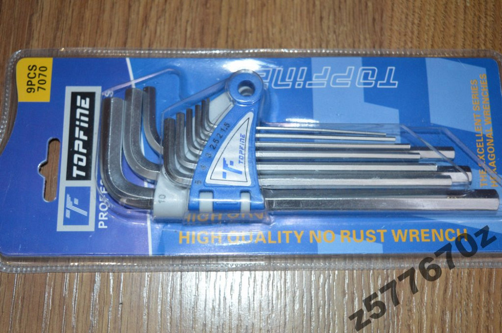 Набор ключей шестигран,1,5-10 мм, 9 шт, УДЛИНЁННЫЕ Полтава - изображение 1