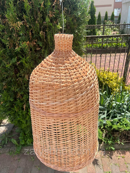 Плетена люстра з лози Київ - фото 3