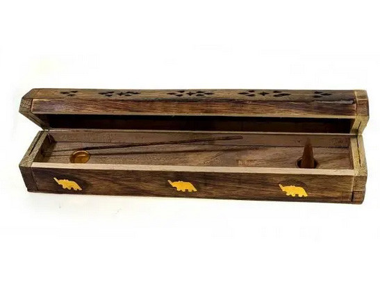 Пенал для пахощів із мангового дерева Слони Київ - фото 1