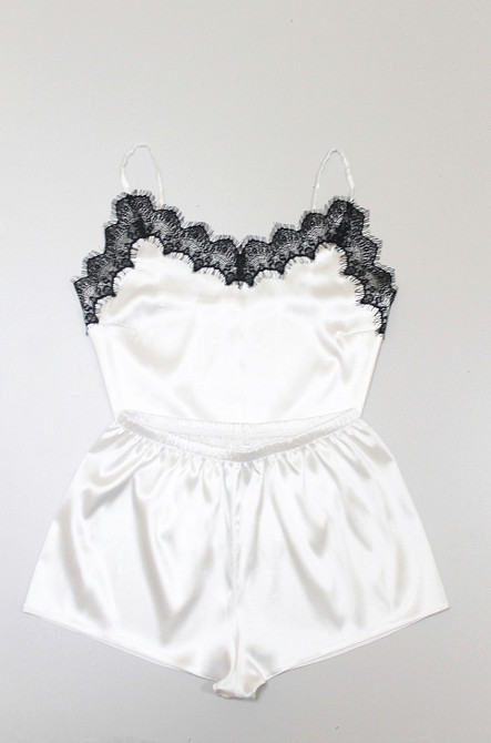 Шелковая пижама женская Белый 4XL Харьков - изображение 2