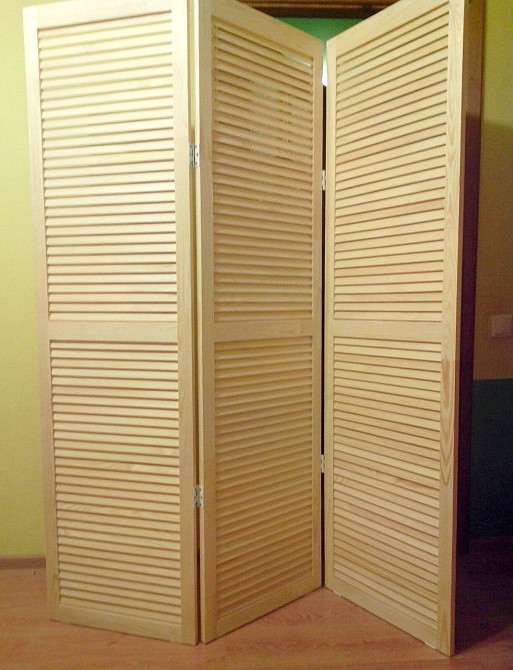 Дерев'яна ширма "Сенар 190х50х3" ваніль Миколаїв - фото 1