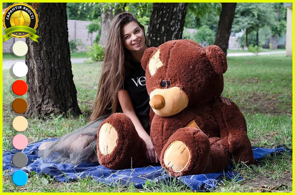 М'яка  іграшка подарунок на 8 березня плюшевий ведмедик Потап 180 см Шоколадний Тернопіль - фото 2