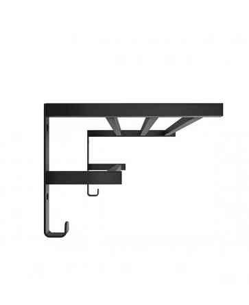 Полиця для рушників настінна профільна HF Sheffield 520x256 black matt Київ