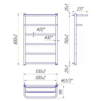 Сушарка для рушників MARIO Hotel (1.3.4200.01.P) Вінниця