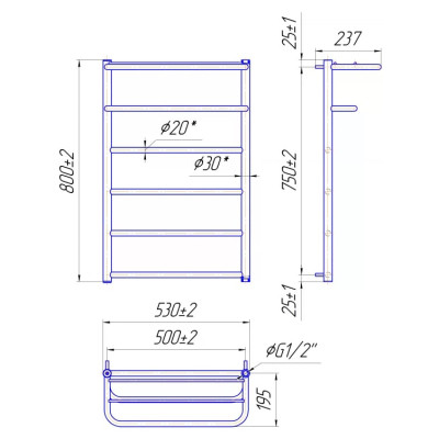 Сушарка для рушників MARIO Hotel (1.3.4200.01.P) Вінниця - фото 2