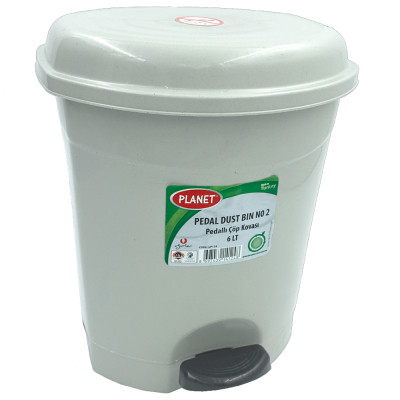Контейнер для сміття Planet Household №2 з педаллю сірий 6 л (10338) Вінниця - фото 1