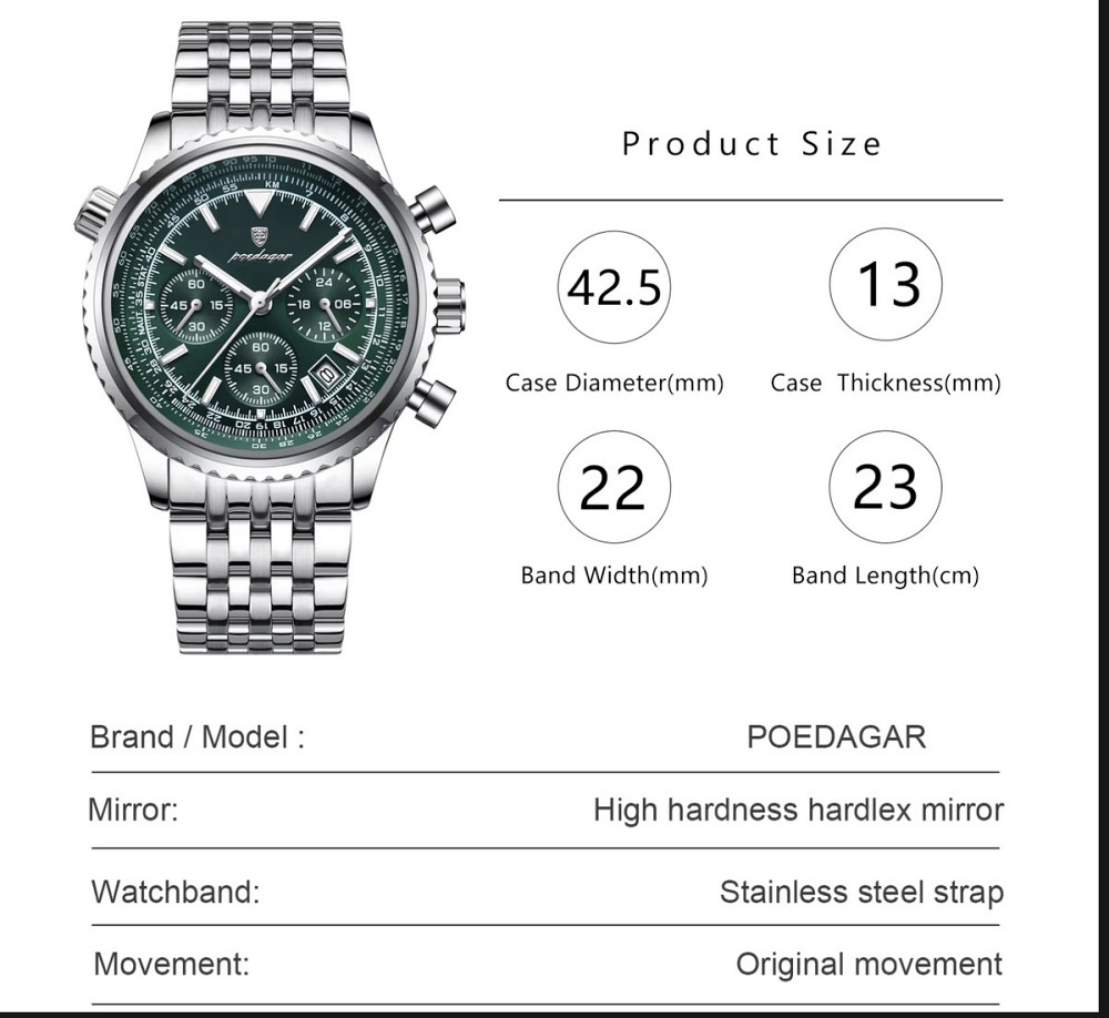 Poedagar Avalon Rubber Black, 2 ремешка Винница - изображение 6