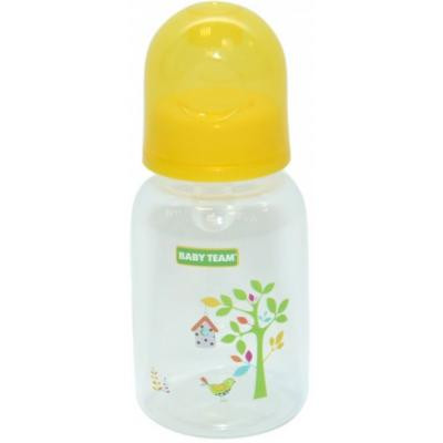 Бутылочка для кормления Baby Team с силиконовой соской, 125 мл 0+ желтая (1400_желтый) Винница - изображение 2
