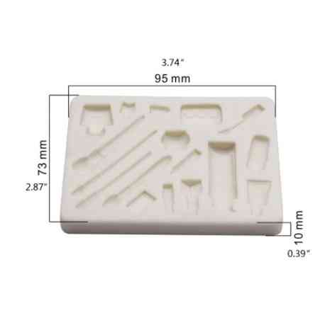 Молд силиконовый Косметика 95 на 73 мм серый Киев