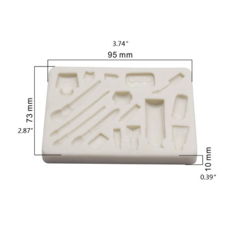 Молд силиконовый Косметика 95 на 73 мм серый Киев - изображение 2