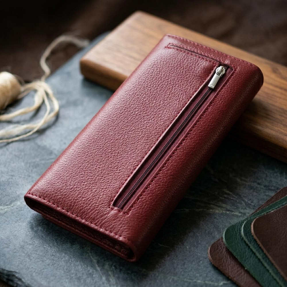 Женский оригинальный кошелек из натуральной кожи ST Leather 22522 Бордовый Киев - изображение 14