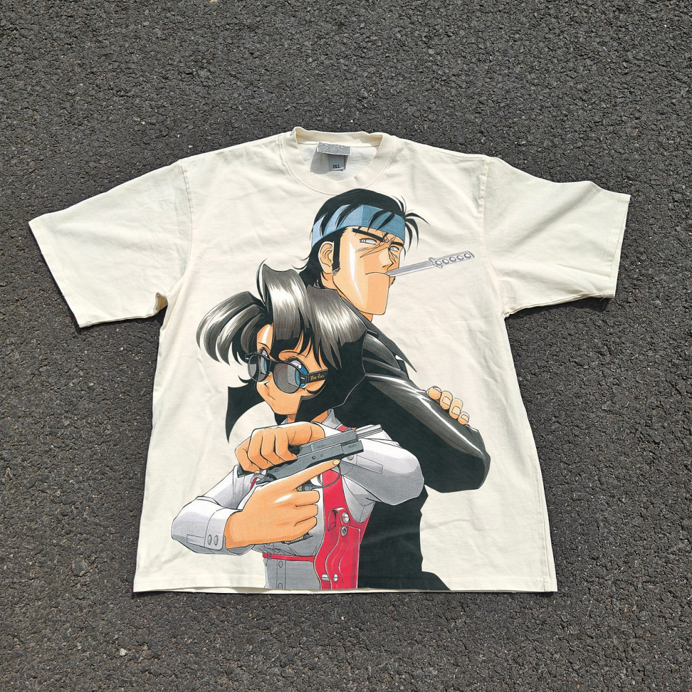 Футболка чоловіча з принтом аніме Аніме Гунсмітх Катс Раллй оверсайз (S/M/L) Черний Дніпро - фото 1