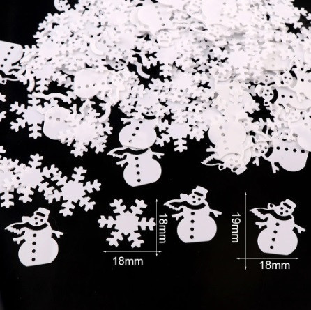 Новогодний конфетти Снеговики 15 г белый Киев - изображение 2