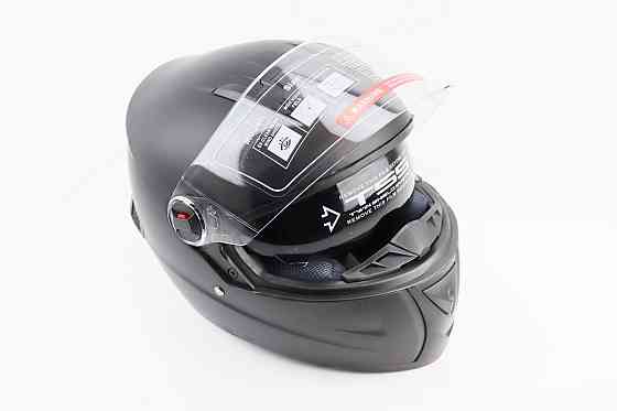 Шолом інтеграл, закритий+окуляри BLD-М61 М (57-58см), ЧОРНИЙ матовий Киев