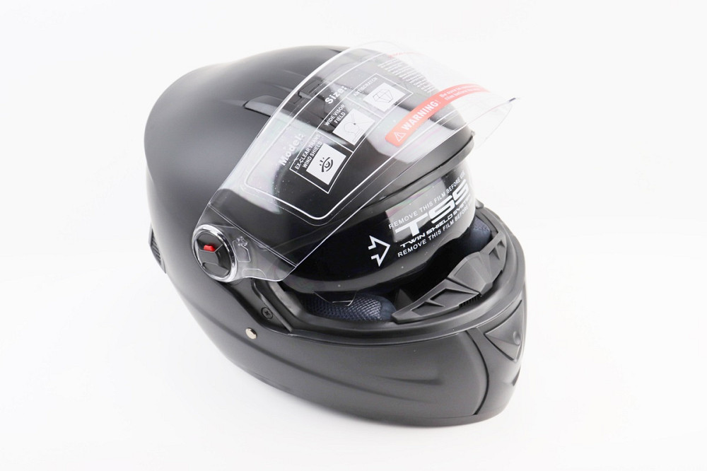 Шолом інтеграл, закритий+окуляри BLD-М61 М (57-58см), ЧОРНИЙ матовий Киев - изображение 2